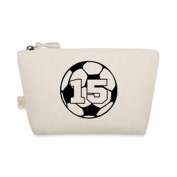 Number 15 football - 15th anniversary - Organic Pouch - nature - Front