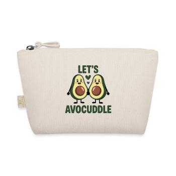 Let's Avocuddle – Lustiges Avocado Pärchen Design - Bio-Täschchen - Natur - Vorne