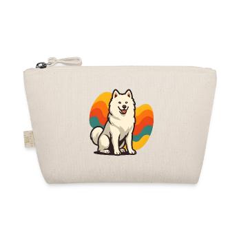 Samoyed Dog Prism Retro Wave - Organic Pouch - nature - Front