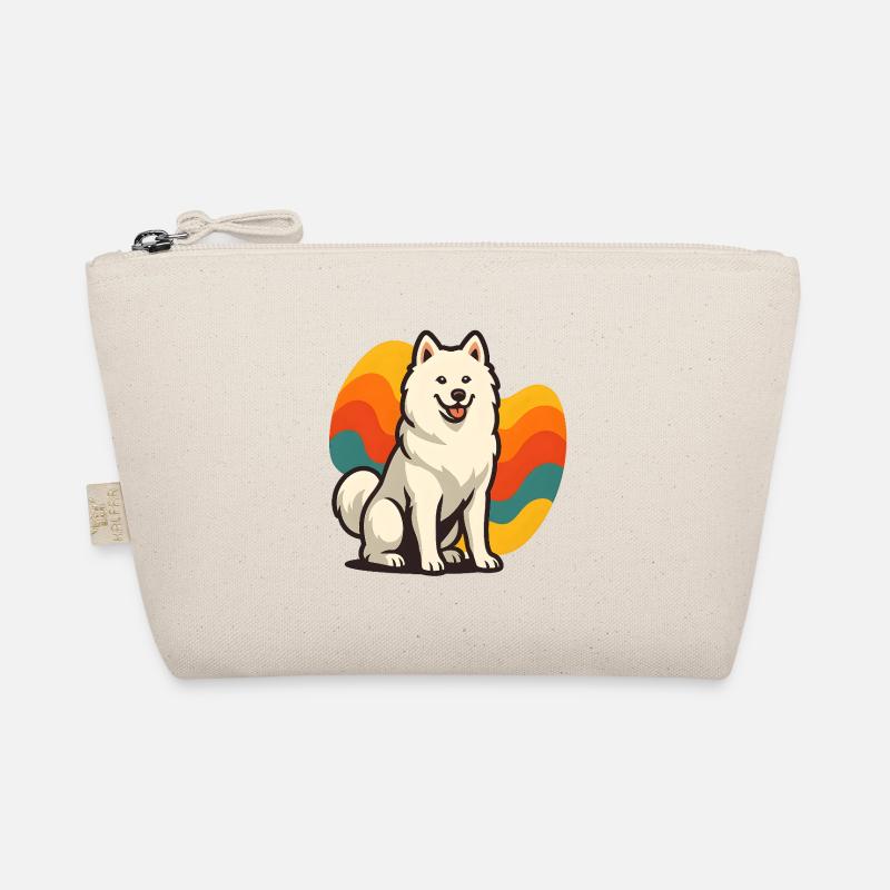 Chien Samoyède Prisme Retro Wave - Trousse biologique - nature