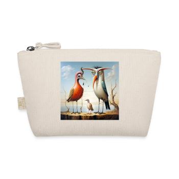Flying duet on the coastal beach - Organic Pouch - nature - Front