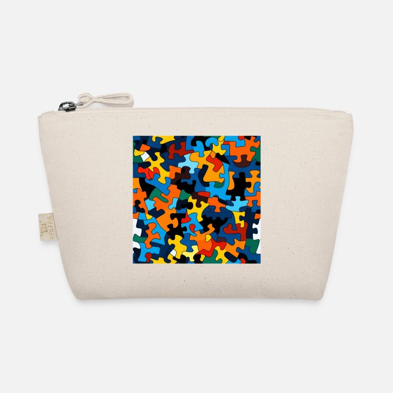 Colorful puzzle piece pattern Organic Pouch