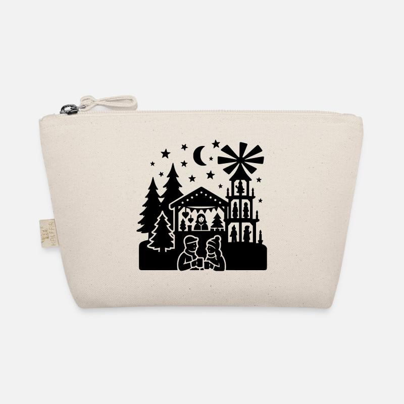 weihnachtsmarkt silhouette Bio-Täschchen