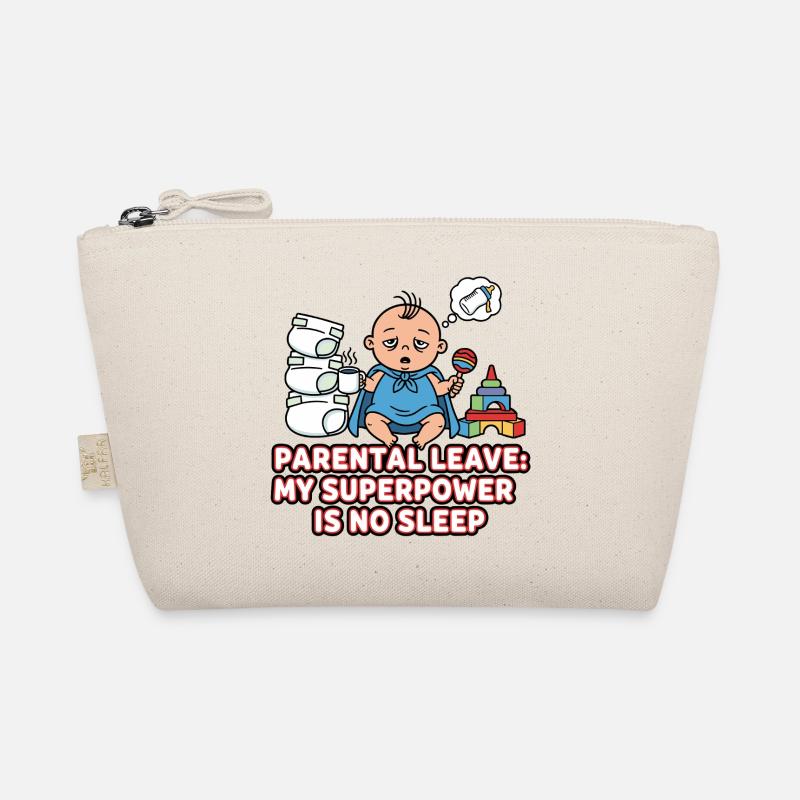 Elternzeit Superkraft Schlaflos Bio-Täschchen
