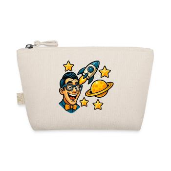 Space enthusiast with glasses - Organic Pouch - nature - Front
