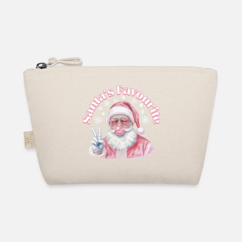 Pink Santa Friedenzeichen Bio-Täschchen