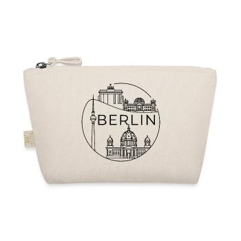 Berlin Landmark Modern Line Design in a Circle - Organic Pouch - nature - Front