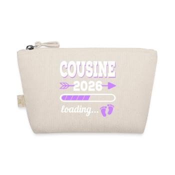 Cousine 2026 Loading Schwangerschaft Geschenkidee - Bio-Täschchen - Natur - Vorne