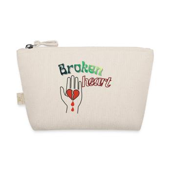 Hand with a broken heart - Organic Pouch - nature - Front