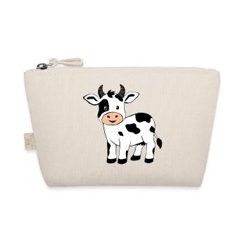 funny cow t-shirt gift farmer - Organic Pouch - nature - Front