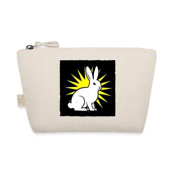 Cooler Hase im Punk Rock & Pop Art Stil - Bio-Täschchen - Natur - Vorne