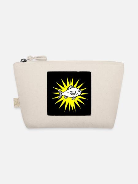 Cool fish in punk rock & pop art style - Organic Pouch - nature - Front