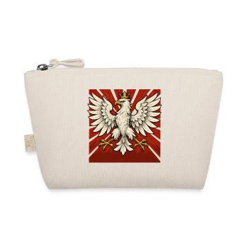 Polen Polska Adler Flagge Fahne episch Geschenk - Bio-Täschchen - Natur - Vorne