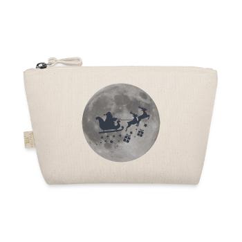 Magical Full Moon Night with Santa & Reindeer - Organic Pouch - nature - Front