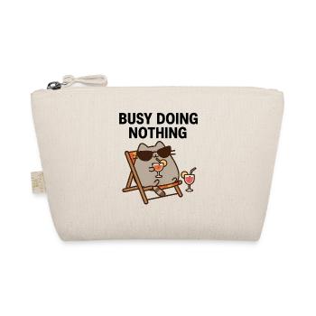 Lazy Cat Vibes - Organic Pouch - nature - Front