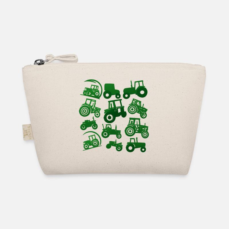 Tracteurs verts en silhouettes Trousse biologique