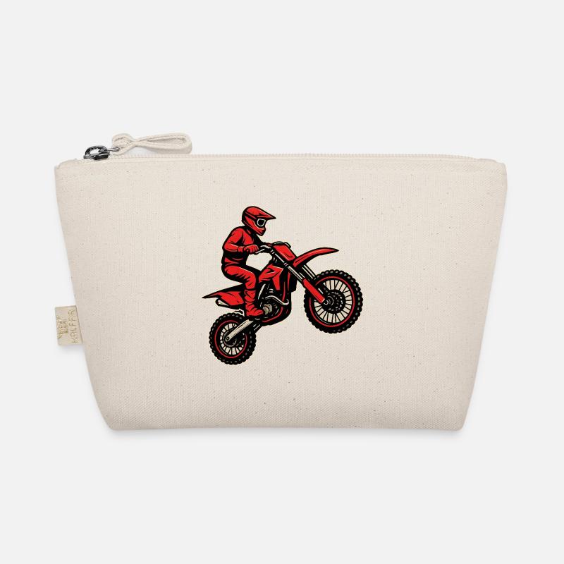 Motocross rouge avec pilote Trousse biologique