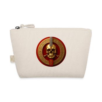 Golden skull and red circle guitar - Organic Pouch - nature - Front