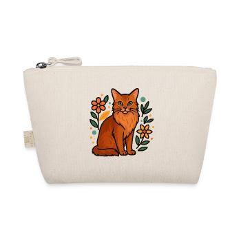 Chat somalien et fleurs - Trousse biologique - nature - Devant