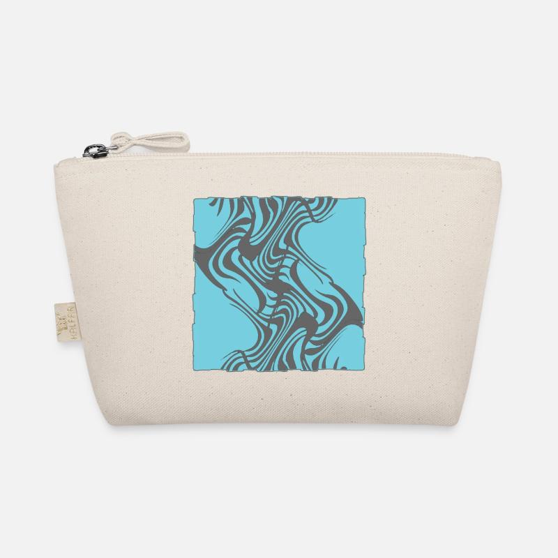 Zebraisches Muster Cyan Bio-Täschchen