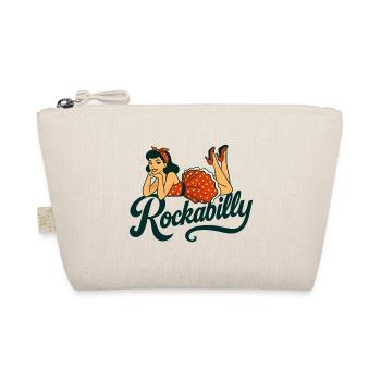 Rockabilly Pin-Up Woman 50s Reclining Petticoat - Organic Pouch - nature - Front