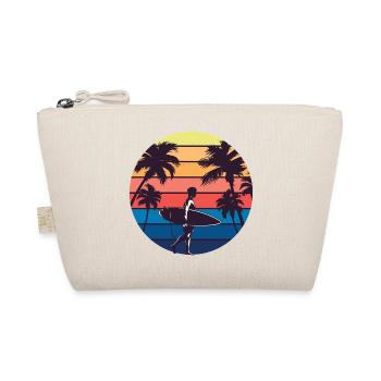 Sunset Surfer Silhouette - Organic Pouch - nature - Front