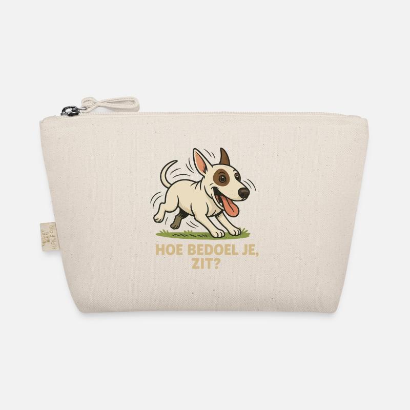 Bullterrier lustig - Bio-Täschchen - Natur