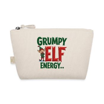 Grumpy Elf Energy Mürrischer Wichtel - Bio-Täschchen - Natur - Vorne