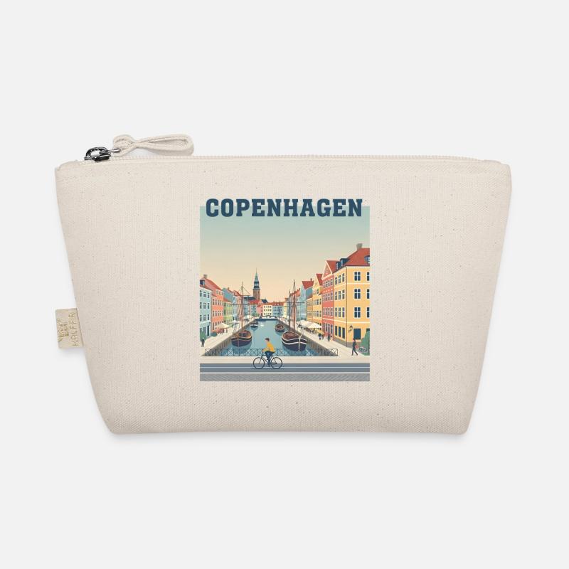 Kopenhagener Kanallandschaft Pastellhafen - Bio-Täschchen - Natur