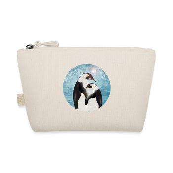 Deux pingouins au motif hivernal peint - Trousse biologique - nature - Devant