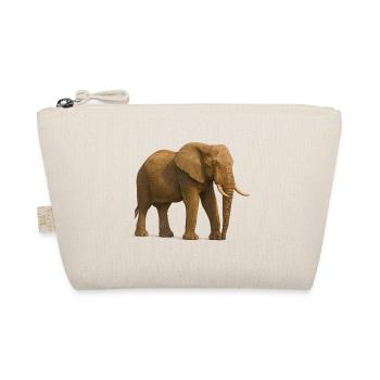 Elephant in natural tones - Organic Pouch - nature - Front