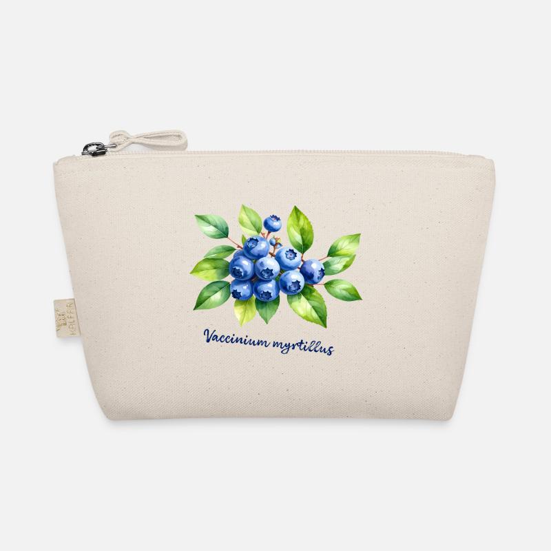 Blaubeere – botanische Illustration Bio-Täschchen