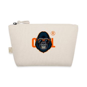 Gorilla mit orangefarbener Sonnenbrille - Bio-Täschchen - Natur - Vorne