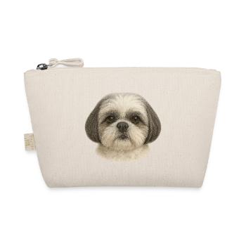 Gentle Shih Tzu Portrait - Organic Pouch - nature - Front