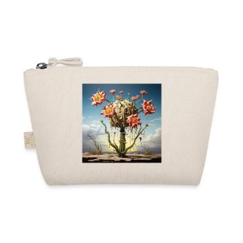 S surreal cactus with huge flowers - Organic Pouch - nature - Front