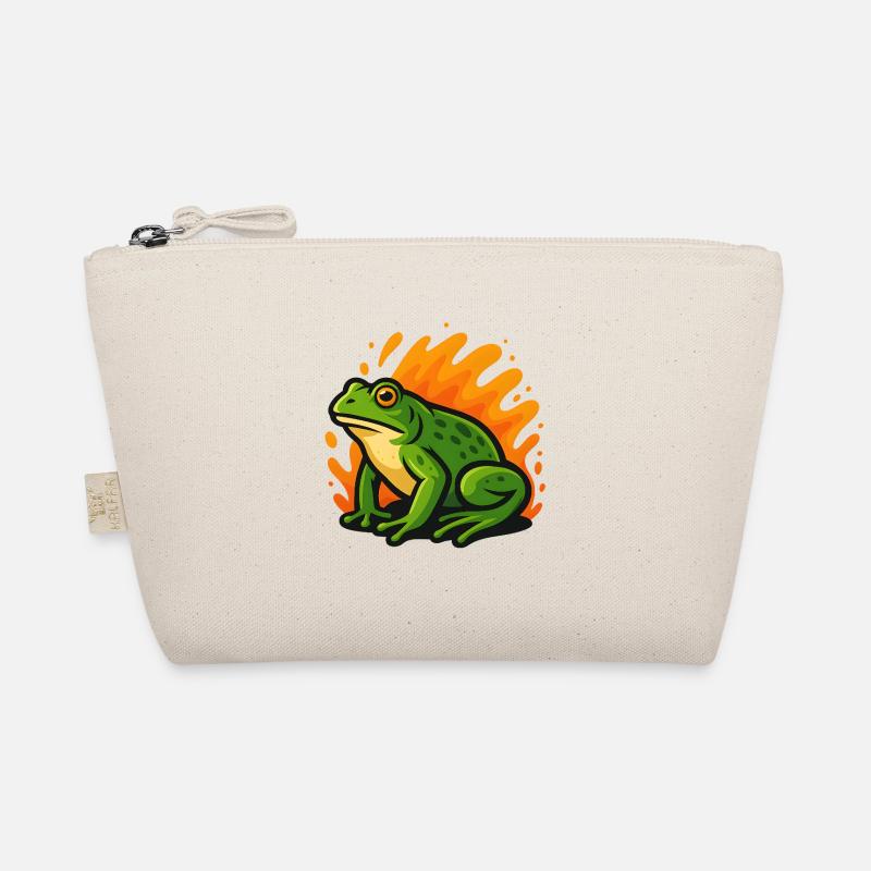 Flaming Green Goliath Frog Organic Pouch