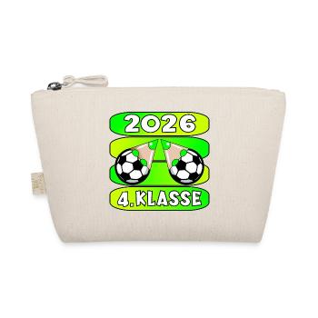 Fußball Grundschule Vierte Klasse 2026 - Bio-Täschchen - Natur - Vorne