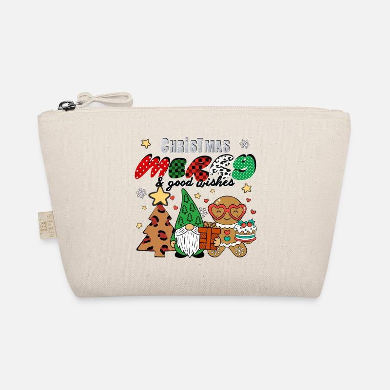 Christmas Gnome & Gingerbread Man - Organic Pouch - nature