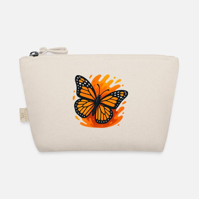 Tropischer Schmetterling in feurigem Rot und Schwarz Bio-Täschchen