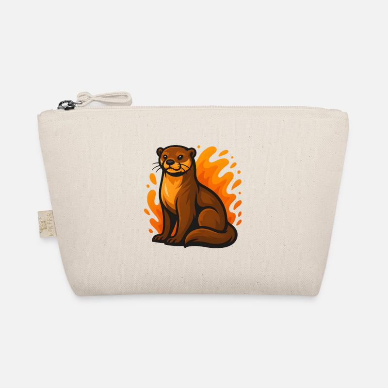 Flammender Otter Bio-Täschchen