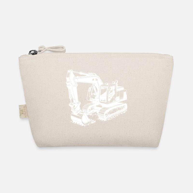 Bagger Schaufelheld und Muskelprotz mit Kabine Bio-Täschchen