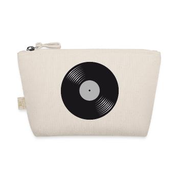 Stylized Black Vinyl Record - Organic Pouch - nature - Front