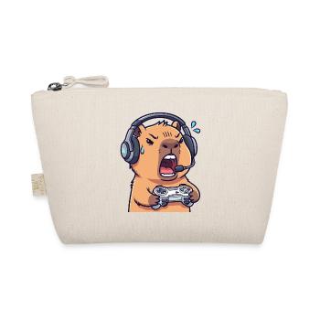 Capybara Gamer Edgy - Video Game Humor T-Shirt - Organic Pouch - nature - Front