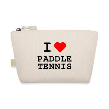 I love Paddle Tennis - Bio-Täschchen - Natur - Vorne