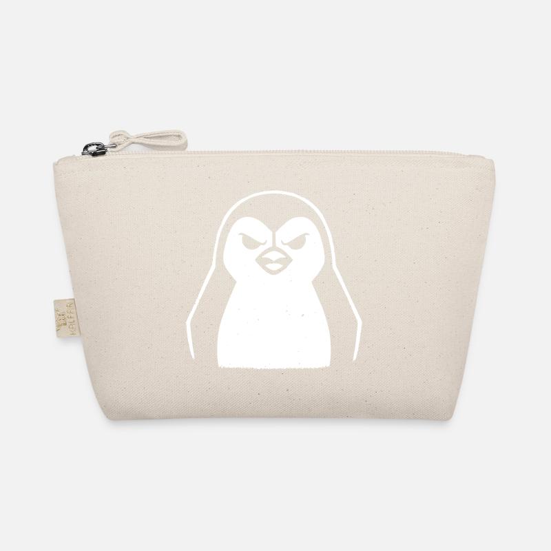 penguin stencil grunge minimalist-vector Linux Organic Pouch