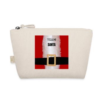 Team Santa Belt Motif - Organic Pouch - nature - Front