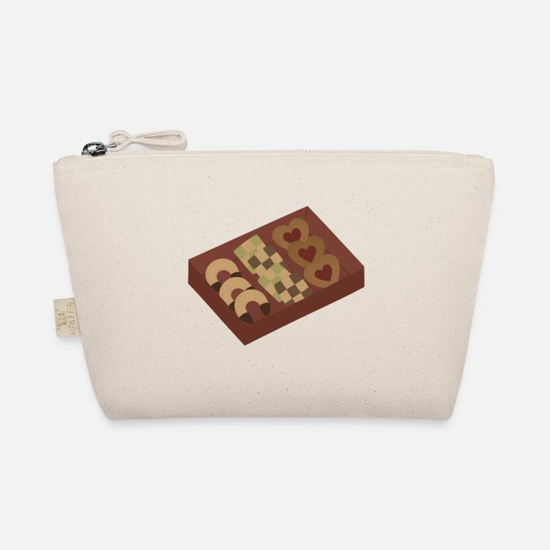 Weihnachtsplätzchen in einer Schachtel Bio-Täschchen