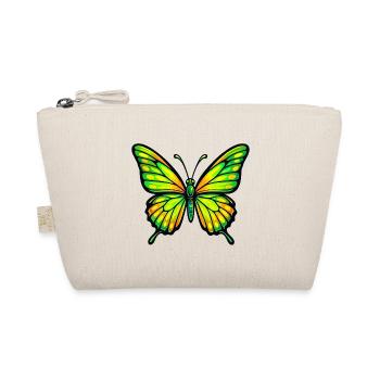 Bright Green Yellow Butterfly - Organic Pouch - nature - Front