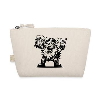 A bearded and festive rocker holding his beer - Organic Pouch - nature - Front