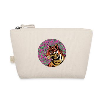 Tiger im rosa Laub - Bio-Täschchen - Natur - Vorne